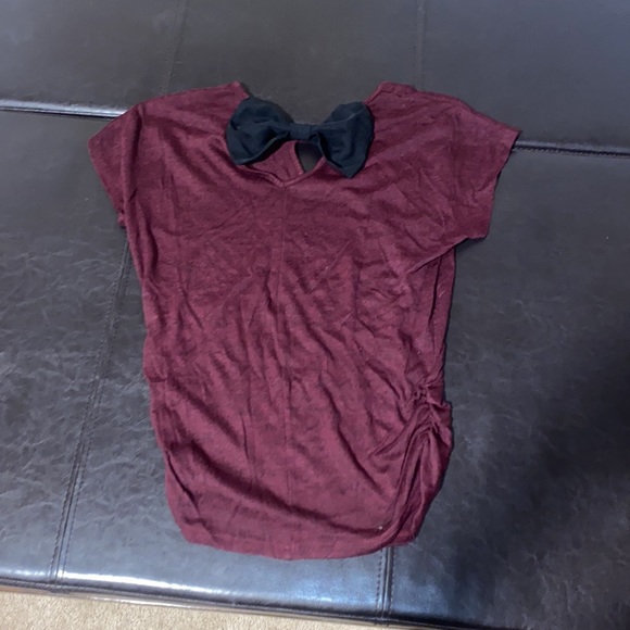 Tee shirt with bow detail on back. - Picture 2 of 2